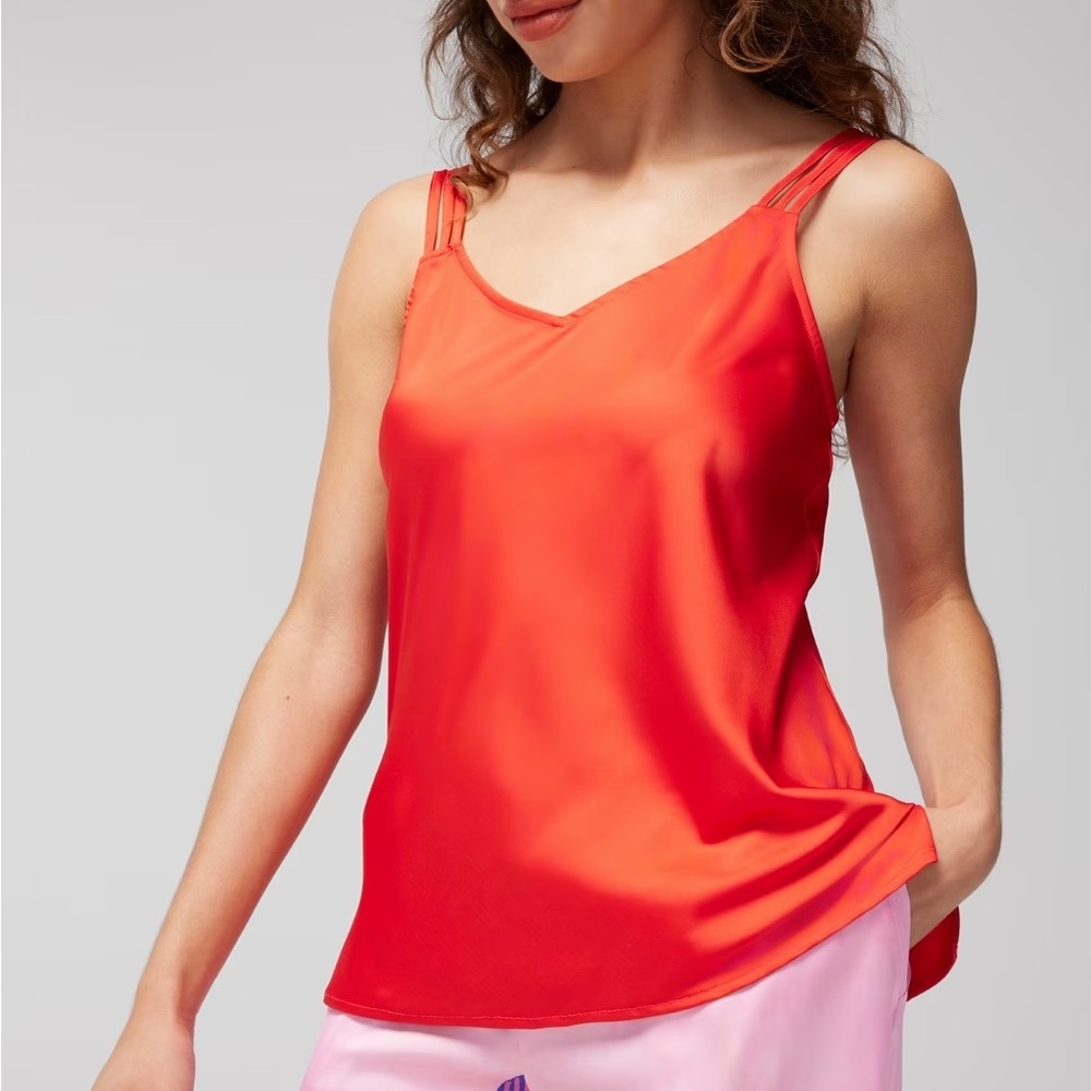 Rhi James x Soma Satin Strappy Cami in Red Vamp women’s size large